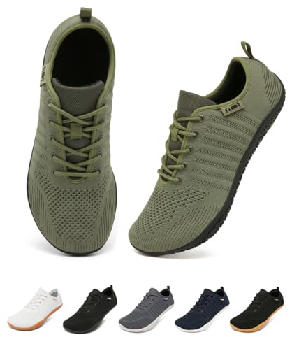 Merdoo Barfuss Schuhe Damen Barfußschuhe Herren Barfuß Sneaker Barefoot Squat Shoes Deadlift Schuhe Minimalistische Walkingschuhe Turnschuhe Grün 43