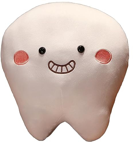 Trayosin Kreative Zähne Kuscheltier superweiches Plüsch Kissen Cartoon Plüschpuppen Lustiges Zähne Kissen Plüschtier Kinderspielzeug Geburtstagsgeschenk (lustig,25cm)