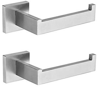HKYBCF Badezimmer Hardware Sets Edelstahl Nickel gebürstet Handtuch Rack Toilettenpapierhalter Handtuch Bar Haken Badezimmer Zubehör (Color : Paper Holder 2pcs)