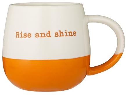 Price & Kensington Stoneware Coffee Mug Latte Tea Cup Choco Rise and Shine Hot Chocolate Beverages 340ml