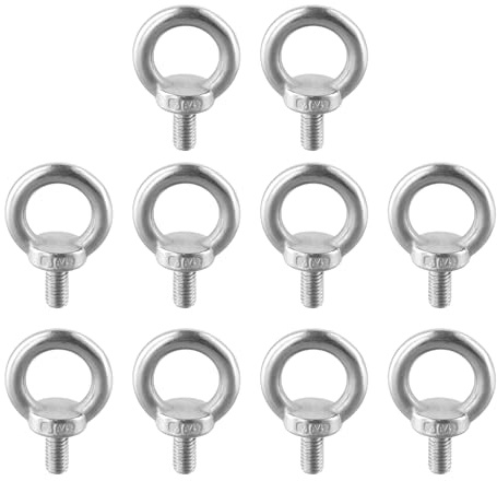 10 Stück 304 Edelstahl Augenschrauben, Ringschraube M5, Ösenschrauben Hardware, Ringschraube,Ösenschraube für Hängens, für Befestigens und Hängens (M5X10)