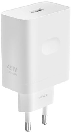 OPPO Caricatore SUPERVOOC 45 W - USB, ricarica rapida, caricatore originale OPPO, cavo non incluso - bianco