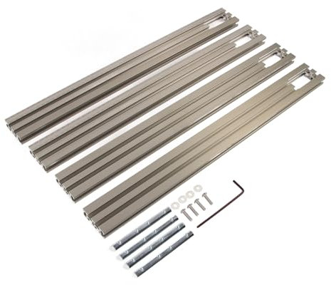 Ensemble de Rails de Scie Circulaire en Alliage D'aluminium, Bloc de Limite Réglable, Rail de Guidage Multifonctionnel pour le Travail du Bois avec Vis pour le Travail du Bois