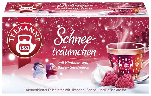 TEEKANNE Schneeträumchen – Winterlicher Früchtetee – Zimtig & Fruchtig – Saisonaler Teegenuss