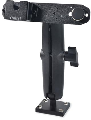 YNIBST Magnetischer CB-Mikrofon-Aufhänger, Handfunk- und Lautsprecher-Mikrofonhalter mit Bohrfußhalterung, Autoradio-Halterung für Motorola Midland BaoFeng tragbares Walkie-Talkie-CB-Radio