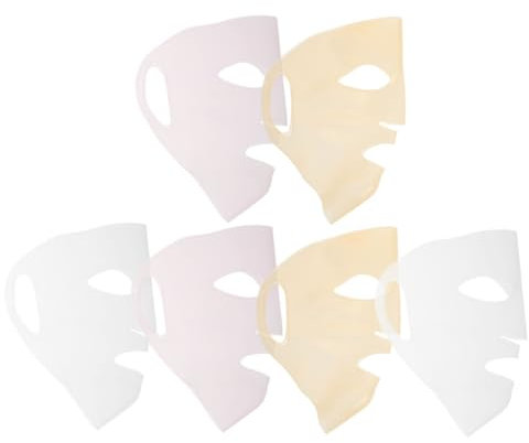 LALADEFIEE Silikon Gesichtsmaske Halter 6 Stück Wiederverwendbare Maskenabdeckung Für Hauttypen Tuchmasken Fixierung Hautpflege Zubehör