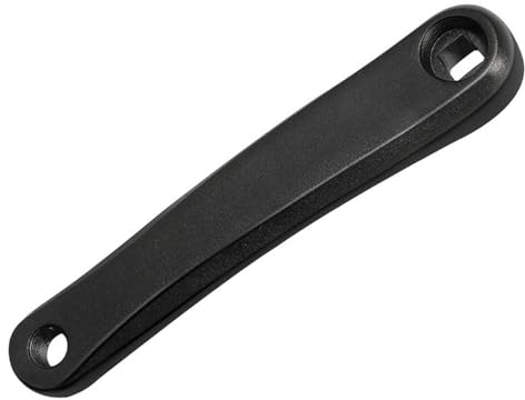 QIAMNI Set di pedivele per bicicletta, set di manovella sinistra da 170 mm in alluminio per MTB a velocità singola (foro quadrato/foro a rombo) (foro quadrato nero)