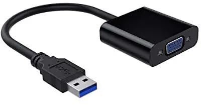 USB 3.0 to VGA Adapter, Compact Male to Female Converter for High-Resolution Displays, Monitors, Projectors, and TVs – Supports Windows 11, 10, 8.1, 8, 7