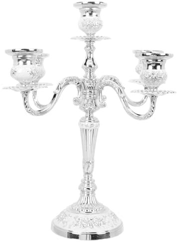 ABOOFAN Metall Kerzenhalter Aus Stahl Vintage Kerzenständer Für Esstisch Romantisches Haushalt Dekor Fünfköpfiges Design Stabiler Sockel