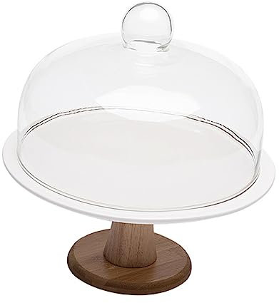 MOTHNUR Snack Tray Cover Cake Stand Cover Glass Bread Food Display Stand for Tea