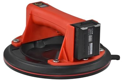 Glass Suction Cups, 8 Inch Electric Vacuum Suction Cup 200kg Bearing Sucker Heavy Duty Lifter for Granite Tile s Manual Lifting for Tiles,Windshield,Window(1 Battery,2battery(Plastic Box)