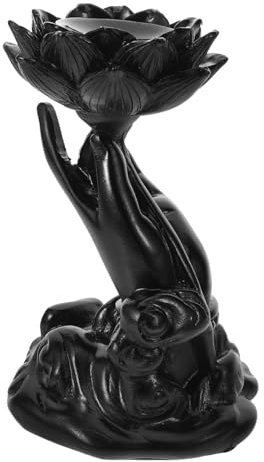 Holibanna Buddha Hand Crystal Ball Holder Stand Antique Resin Display Base for Creative Crystal Balls Zen Garden Ornaments Home Decor Reliable Stability