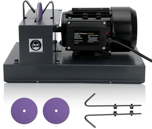 Smerigliatrice da banco per tosaerba da 500 W con mola in ceramica da 17,8 cm, affilatrice elettrica per affilare lame alto/basse, lame alligatore, lame piatte