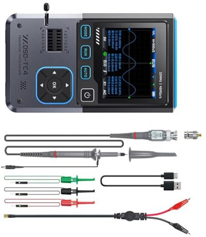 KEXIAO DSO-TC4 - Osciloscopio digital 3 en 1, pantalla de 2.8 pulgadas, con generador y probador de componentes, función para ingenieros aficionados