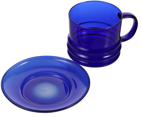 Alipis Tazza Da Caffè in Vetro Borosilicato Con Piattino Tazzine Da Caffè Traslucide Con Sottobicchiere e Tè