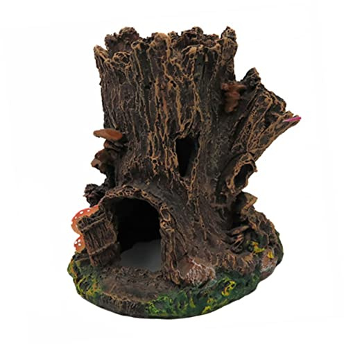 LIOOBO Ornement Résine Souche Arbre pour Aquarium Décoration Réaliste pour Réservoirs de Poissons et Terrariums Améliorez Environnement Aquatique et Reptile