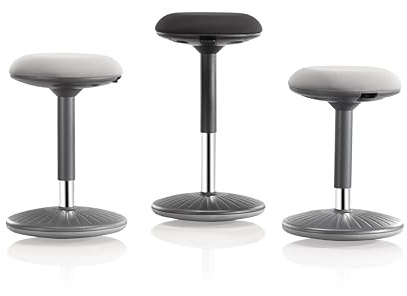 Standing Desk Balance Wobble Stools, Height Adjustable 22-32 Inch for Office and Classroom, Anti-Fatigue Standing Chairs, Ergonomic Stools with Anti-Slip Round Bottom, Black