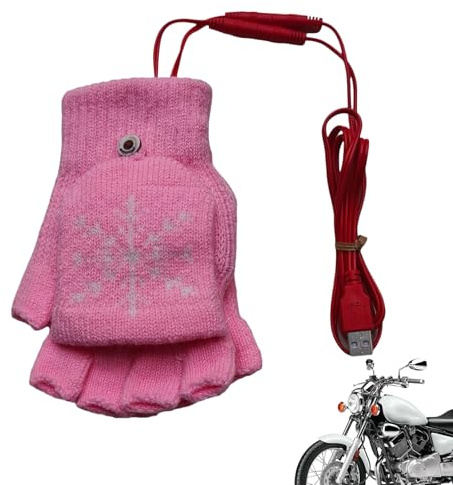 Ahuuen Beheizte Handschuhe - Fingerlose USB Elektrische Heizhandschuhe - Handwärmer Kaltes Wetter für Männer Frauen Snowboarden Jagd Rucksackreisen Ski Reiten Angeln Wandern Geburtstag