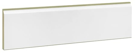KGM Heizrohrverkleidung Mittelteil MDF - Weiß, 2400 x 9 x 82 mm, 1 Stück | MDF-V313-Kern, foliert, Kabelkanal, deckt Heizungsrohre ab, feuchtebeständig, PEFC-zertifiziert