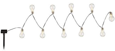 LED Solar Lichterkette Gartenparty Solarleuchte Solarlampe 10 Glübirnen Weihnachtsbeleuchtung Flash-Light (380 cm, Partylichterkette, Party-Beleuchtung, Außen-Lichterkette, Gartendeko)