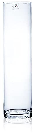 Sandra Rich Glasvase Dekoglas CYLI Cold Cut Zylinder H. 40cm D. 10cm rund