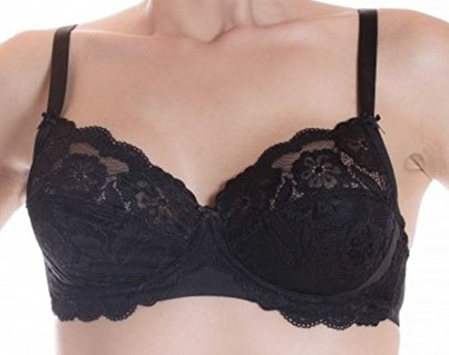 LEPEL Reggiseno in Pizzo Senza Ferretto Nero (7 Coppa C)