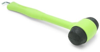 Moscatelli Martello Campeggio Polivalente, Robusto ed Ergonomico con Gancio per Estrarre Picchetti – Leggero, Compatto e Resistente, Ideale per Terreni Morbidi, Umidi e Misti - Verde Lime
