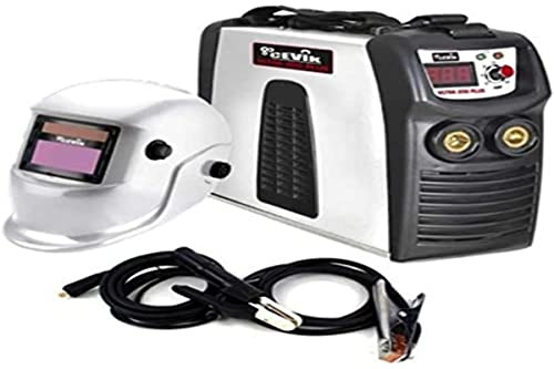 CEVIK PRO - Soldador Inverter CE-ULTRA200PLUS - 200A Potencia - Ajuste de Intensidad - Compacto - Para Diversos Materiales - Kit con Pantalla Electrónica