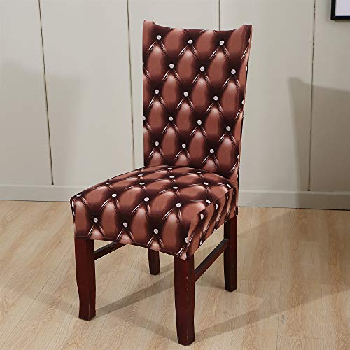 Stuhlhussen Stretch Beschützer Stuhlbezug Stuhlüberzug, Morbuy Moderne Universal Elastische Spannbezug Hochzeit Weihnachten Partys Bankett Hotel Dekor (4 Stück,Kunstleder)