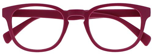 OPULIZE Pop Lesebrille Keck Rund Matt Rahmen Federscharniere Kratzfest Rosa Herren Damen R2-4 +1.00