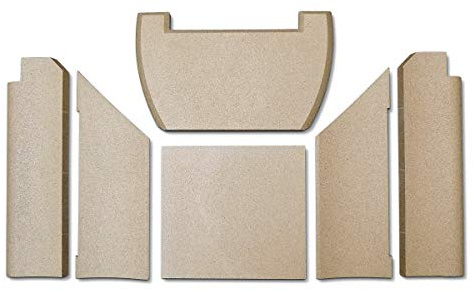 Feuerraumauskleidung für Contura 600 Kaminöfen - Vermiculite - 6-teilig