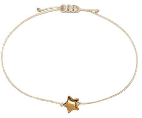 Selfmade Jewelry Armband Damen Roségold Stern Größenverstellbares Armkettchen mit Sternchen Handgemacht Inkl. Geschenk-Verpackung