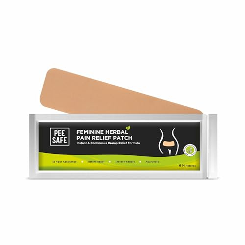 PEESAFE Patch anti douleur à base de plantes (5 patchs) | patch chauffant regles douloureuses | patch anti douleur | Soulagement des crampes menstruelles | patch regles douloureuses