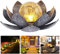 Lemotoy lampe solaire d'extérieur, fleur de lotus lanterne solaire avec des effets lumineux blanc chaud lumineux, IP44 étanche lampes solaires de jardin pour terrasse, cour, pelouse, balcon