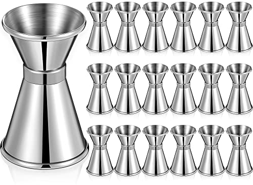 36 Stück Doppel-1/2 & 1 Unzen Bar Jigger Edelstahl Cocktail Jigger Shot Jigger Messen Likörbecher Barkeeper Supplies Messbecher Japanischer Jigger für Bar Barkeeper Party