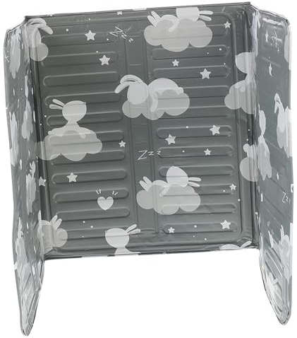 HOMSFOU Ölspritzschutz Aluminiumfolie 13.00X13.00X13.00In Faltbar Küchen Ölbeständige Platte 2Er Set Herd Spritzschutz Für Fett Und Öl Schutz Wand Küche