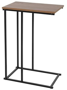 Spetebo Holz Beistelltisch mit Metall Gestell - 58 x 40 cm - Tisch zum Zustellen oder Dekorieren - Sofatisch Couchtisch Dekotisch Telefontisch Teetisch