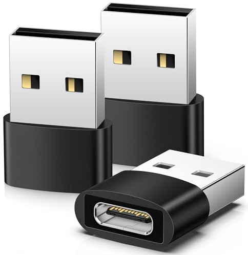BRV Explorer USB C Adapter (3 Stück), USB C Buchse auf Typ A Stecker, Kompatibel mit iPhone 12/13/14/15 Pro Max, SE, iPad Mini 6/Air 4/5, Samsung Galaxy S23/S22