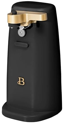 DqOasd Electric Can Opener by Drew Barrymore, Stainless Steel Blade, Auto-Turn Feature (Black Sesame), 1