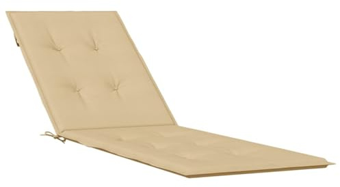vidaXL Liegestuhl-Auflage Melange Beige (75+105) x 50 x 4 cm Stoff