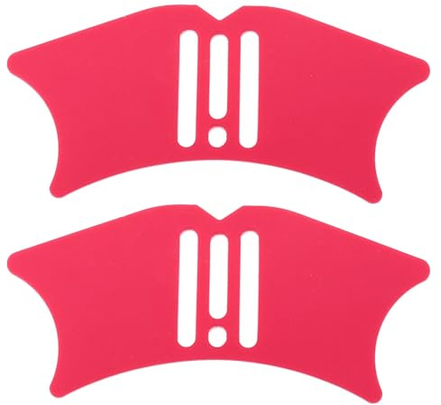 2 Stück Silikon-Nasenschatten-Schablone, Weiches Nasen-Textmarker-Schablonen-Werkzeug für Augen-Make-up, Lippenecke, Anfängerfreundlich (Rosenrot)