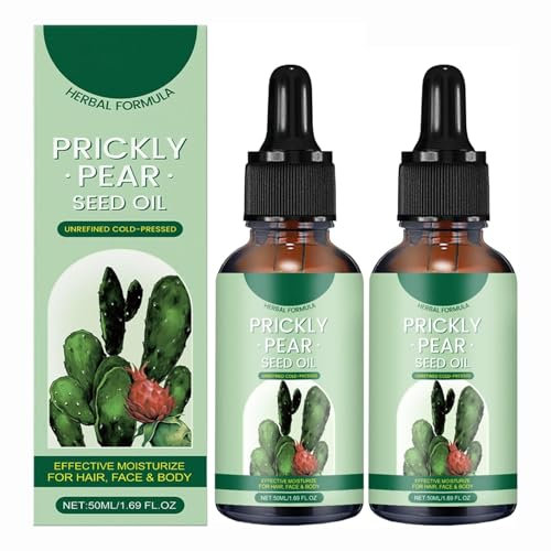 2 unidades de aceite de semilla de higo de cactus orgánico prensado en frío, aceite facial para gua sha natural de higo para la cara, el cuerpo, el cabello, reafirmante e hidratante para todo tipo de