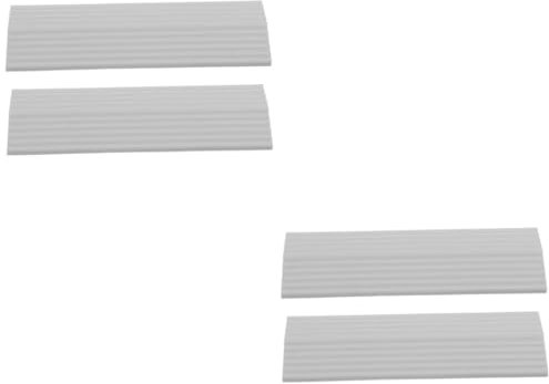 BESTYASH 2 Ensembles Tapis d'escalade pour Robot Balayeur Rampe De Seuil pour Robot Aspirateur Rampe De Trottoir Rampe en Plastique pour La Maison Patins De Rampe De Seuil Gris 2 Pièces * 2