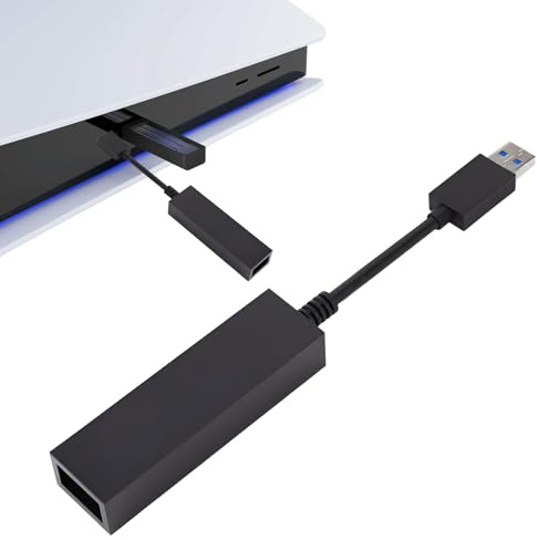 WZWZO Kamera-Adapter für PS5 Pro / PS5 Slim/PS5 VR für PSVR, Konvertierungskabel für PS4 PS VR, kompatibel mit PS5-Konsole, PS4 Kamera USB 3.0 auf Konsole, Zubehör für VR-Spiele