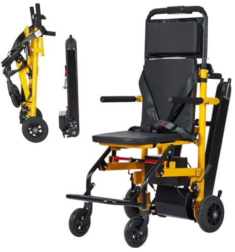 Elektrischer Raupen Treppensteiger Handwagen-elektrisch, Rollstuhl, müheloses Auf- und Absteigen von Treppen, Treppensteigrollstuhl, zusammenklappbarer tragbarer Treppenstuhl, für ältere Pat