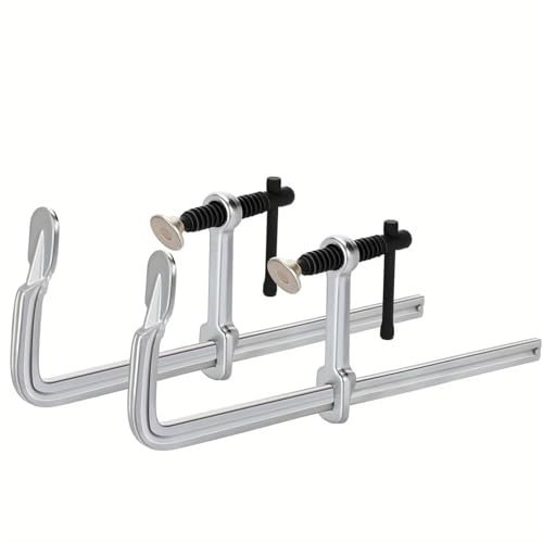 Morsetti a Barra in Acciaio forgiato Leggero, 2 Pezzi, Morsetti a F 160x60 mm/300x60 mm per Saldatura, Lavorazione del Legno, Lavorazione dei Metalli, Fai da Te.