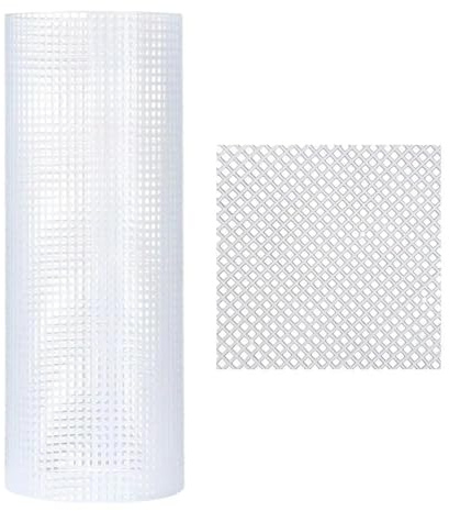 UJEDFHV Malla Plastico Accesorios for Bolsos Bolsa de plástico Malla Rejilla Resistente Lona Blanca y Negra Bolsa Hojas 33x50.0CM Tela de Malla(White Small Grid)