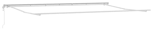 vidaXL Struttura della Tenda Bianco 600 × 350 cm Alluminio, Struttura in Alluminio per Riparo Esterno, Telaio Moderno per pergola, Copertura da Giardino Durevole, Design con Tenda Retrattile