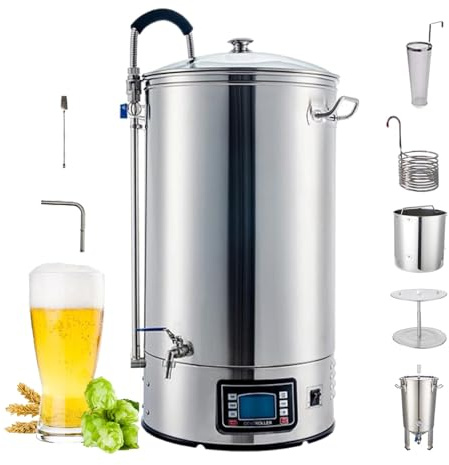 CHSUFBTY Elektrisches Brausystem | Integriertes Biermaisch- Und Kochgerät for Den Heimgebrauch | Digitalanzeige | Geeignet for Den Privaten Und Gewerblichen Gebrauch(30L,220V)