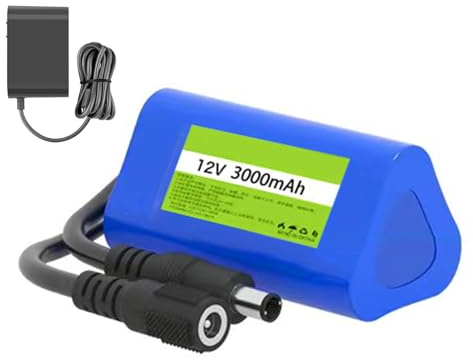 HJGHY 12v,3000mAh, Batería de Iones de Litio Recargable CC 12 V 3000 mAh 9000 mAh 10000 mAh 15000 mAh 18000 mAh 20000 mAh Batería de Respaldo de Litio